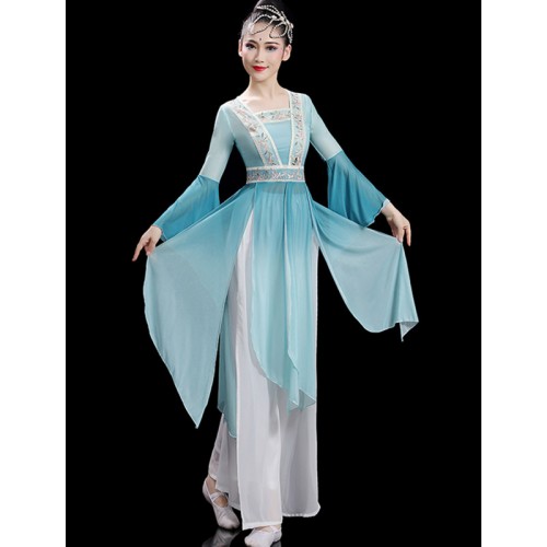 Women fairy hanfu Chinese Classical dance Costume women Chinese style Hanfu Tang Dynasty chinese folk dance costumes
